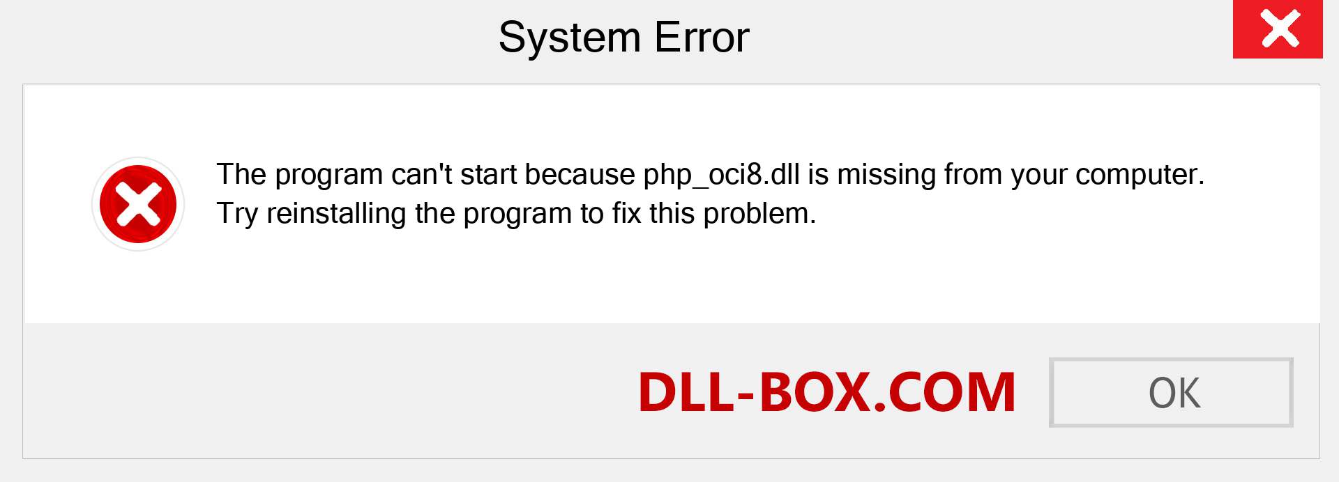  php_oci8.dll file is missing?. Download for Windows 7, 8, 10 - Fix  php_oci8 dll Missing Error on Windows, photos, images