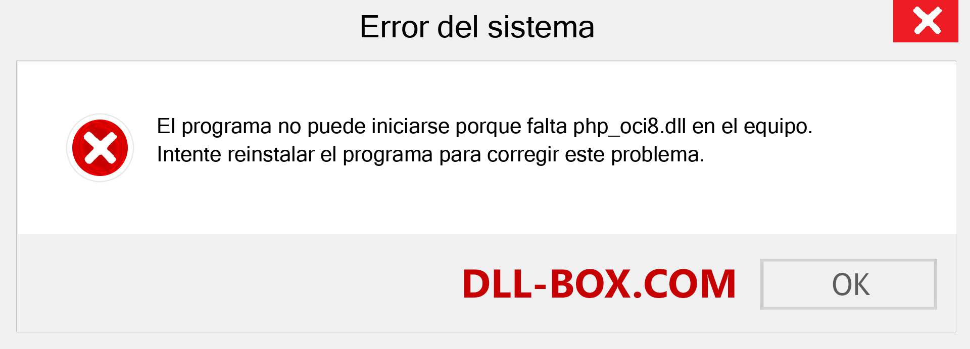 ¿Falta el archivo php_oci8.dll ?. Descargar para Windows 7, 8, 10 - Corregir php_oci8 dll Missing Error en Windows, fotos, imágenes